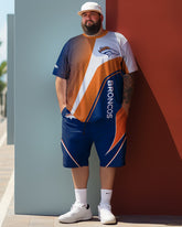 Ensemble de t-shirt ample de style équipe pour hommes, grande taille, style sportif, cadeau pour hommes
